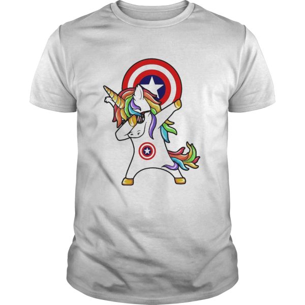 Unicorn captain america logo shirt