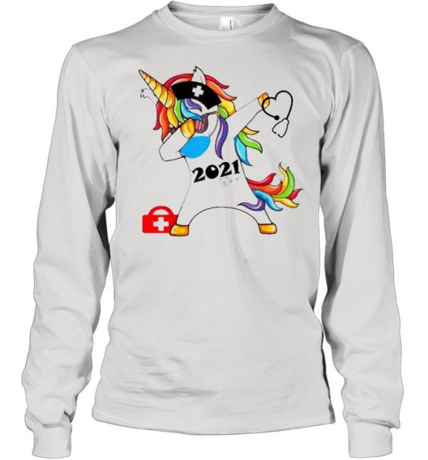 Unicorn dabbing nurse 2021 Stethoscope shirt