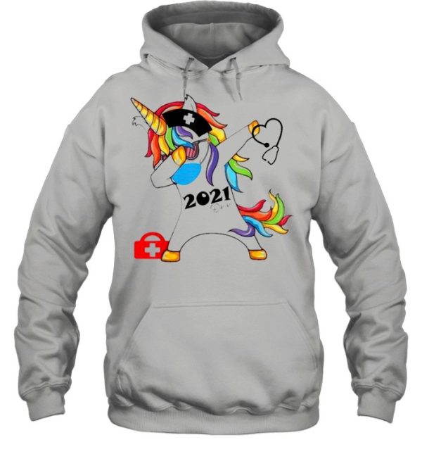 Unicorn dabbing nurse 2021 Stethoscope shirt