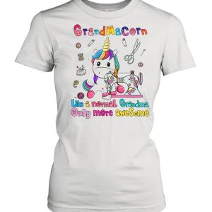 Unicorn grandma corn like a normal grandma only more awesome shirt 2