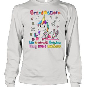 Unicorn grandma corn like a normal grandma only more awesome shirt 3