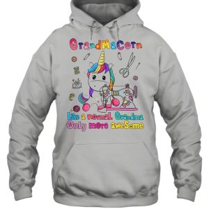 Unicorn grandma corn like a normal grandma only more awesome shirt 5