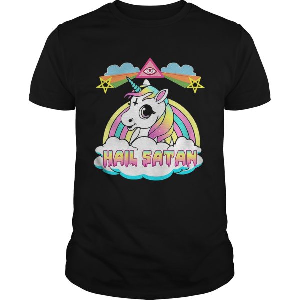 Unicorn hail Satan shirt