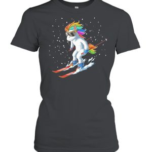 Unicorn usa ski resort 80s retro shirt 2