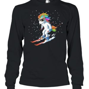 Unicorn usa ski resort 80s retro shirt 3