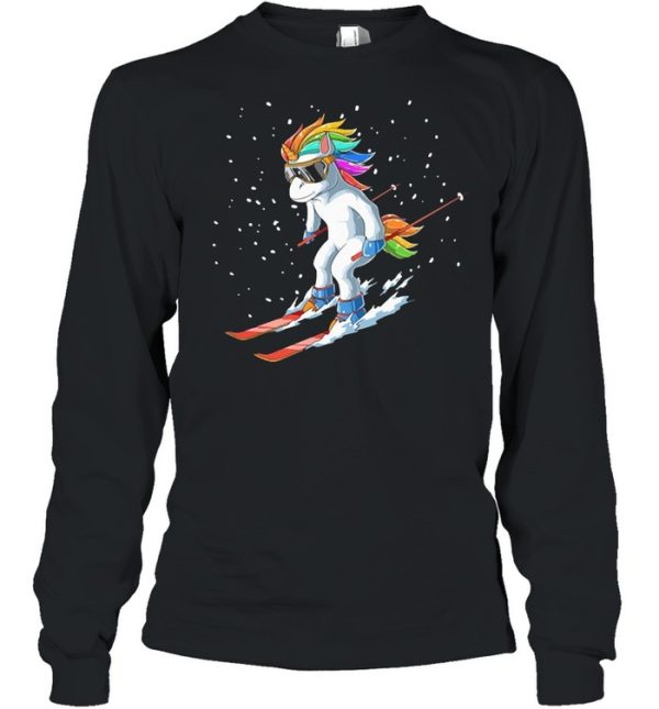 Unicorn usa ski resort 80s retro shirt