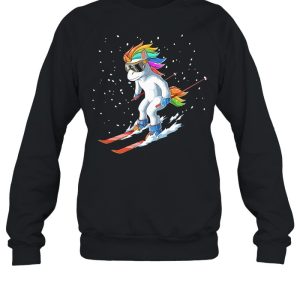 Unicorn usa ski resort 80s retro shirt 4