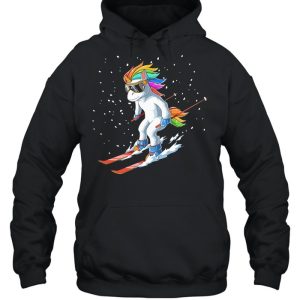 Unicorn usa ski resort 80s retro shirt 5