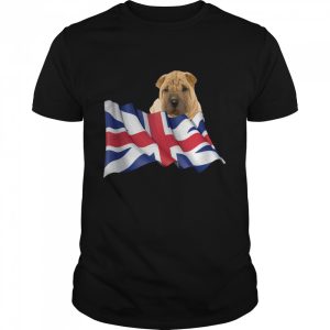 Union Jack Flag Dog Chinese SharPei shirt 1