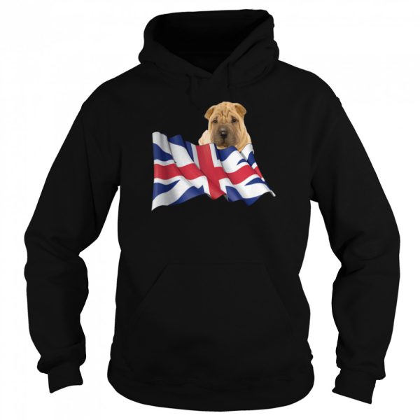 Union Jack Flag Dog Chinese SharPei shirt