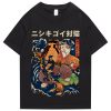 Unisex Traditional Japanese Design Cat Pattern T-Shirt