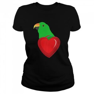 Valentine's Day Eclectus Parrot Heart Pocket Shirt 2