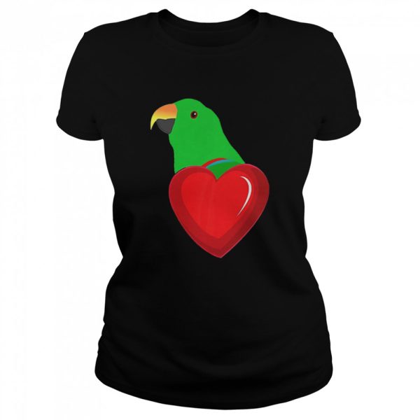 Valentine’s Day Eclectus Parrot Heart Pocket Shirt