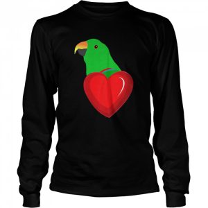 Valentine's Day Eclectus Parrot Heart Pocket Shirt 3