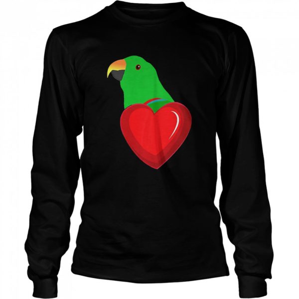 Valentine’s Day Eclectus Parrot Heart Pocket Shirt