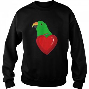 Valentine's Day Eclectus Parrot Heart Pocket Shirt 4