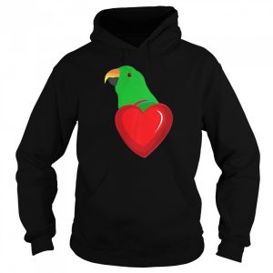 Valentine's Day Eclectus Parrot Heart Pocket Shirt 5