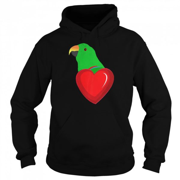 Valentine’s Day Eclectus Parrot Heart Pocket Shirt