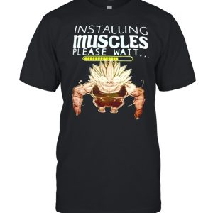 Vegeta majin Installing muscles please wait shirt