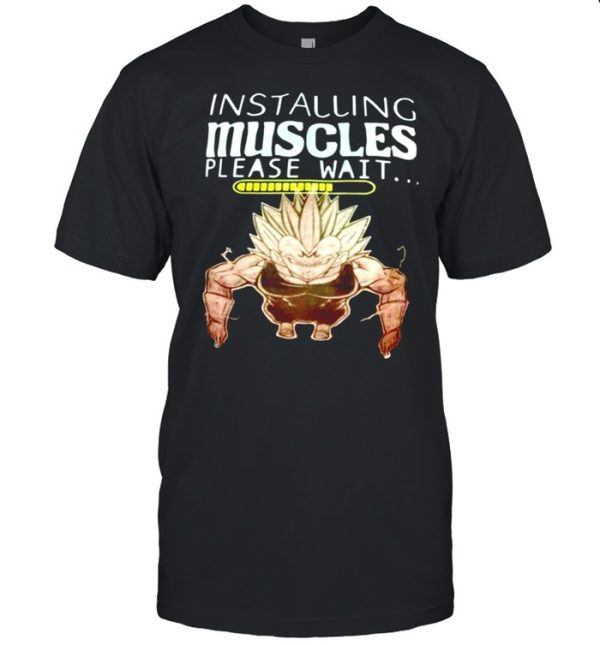 Vegeta majin Installing muscles please wait shirt