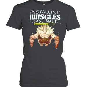 Vegeta majin Installing muscles please wait shirt 2