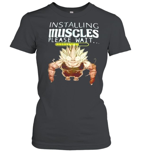 Vegeta majin Installing muscles please wait shirt