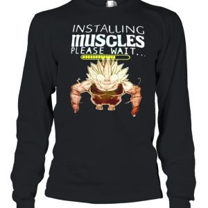 Vegeta majin Installing muscles please wait shirt 3