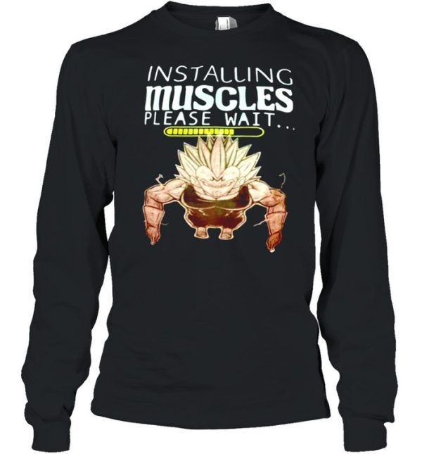 Vegeta majin Installing muscles please wait shirt