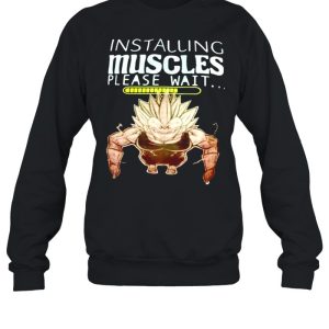 Vegeta majin Installing muscles please wait shirt 4