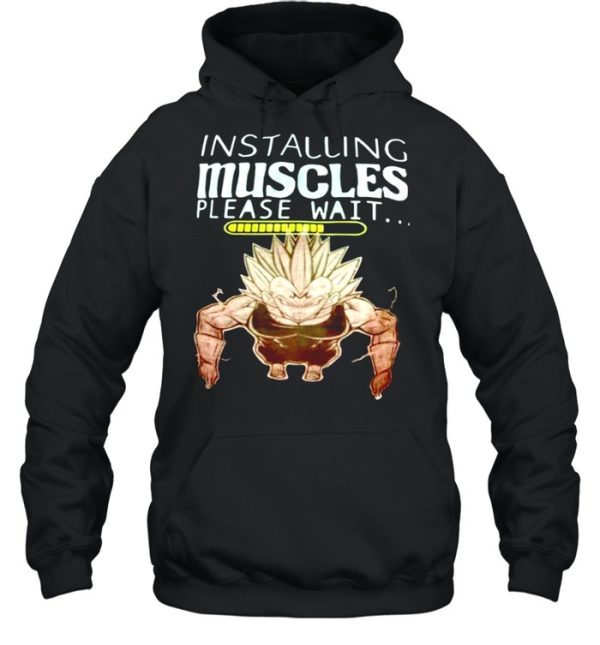 Vegeta majin Installing muscles please wait shirt