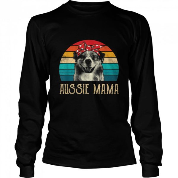 Vintage Aussie Mama Shirt Australian Shepherd Dog Lover T-Shirt