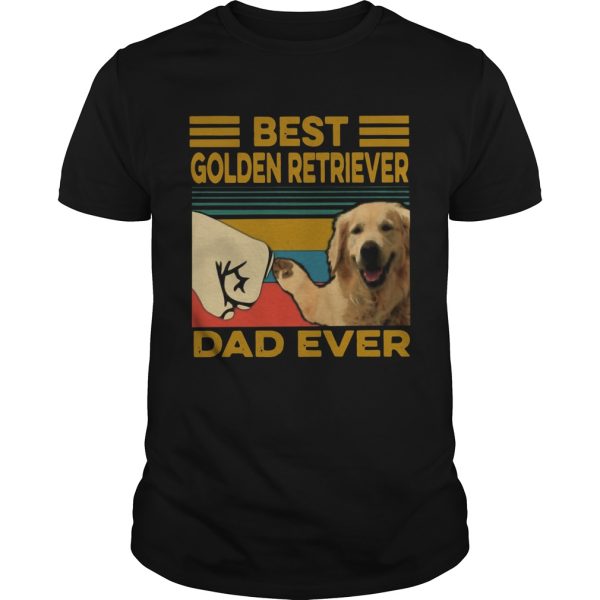 Vintage Best Golden Retriever Dad Ever shirt