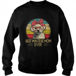 Vintage Best Maltese Mom Ever Funny Maltese Dog Lover T Shirt 4