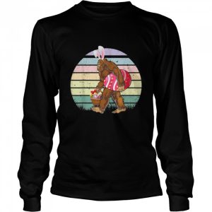 Vintage Bunny Bigfoot Easter with Easter Basket and Bigfoot T Shirt 3