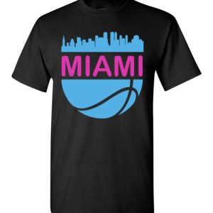 Vintage Miami Florida Cityscape Retro Basketball Shirts