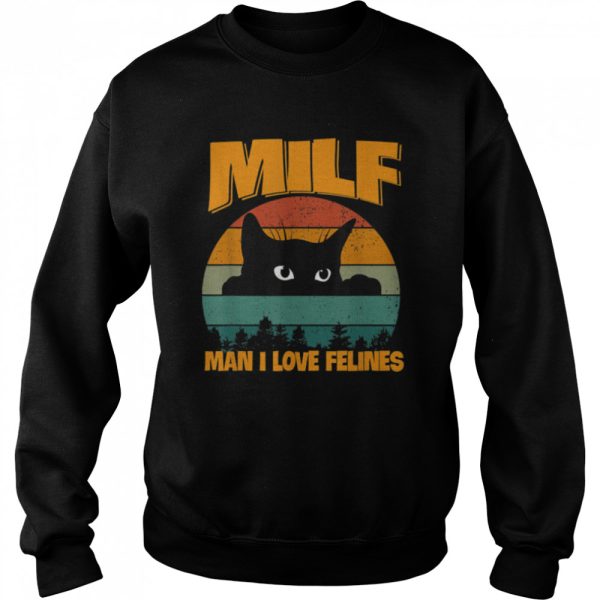 Vintage M.i.l.f Man I Love Felines Women’s Relaxed Fit T-Shirt