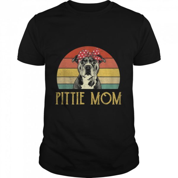 Vintage Pittie Mom Shirt Pitbull Dog Lovers Mothers Day T-Shirt