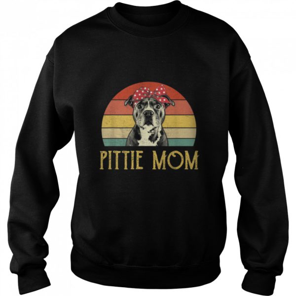 Vintage Pittie Mom Shirt Pitbull Dog Lovers Mothers Day T-Shirt