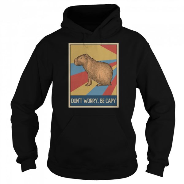 Vintage Retro Style Capybara Awesome Don’t Worry, Be Capy Shirt