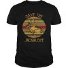 Vintage Save The Jackalope Funny Rabbit With Horn T-shirt