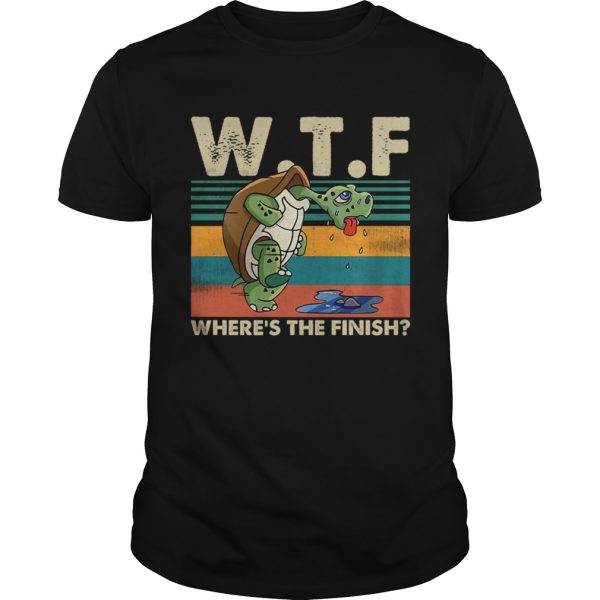 WTF Wheres The Finish Vintage Running Tortoise Sarcasm Shirt