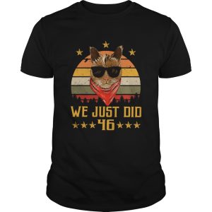 We just did 46 usa president elect vintage retro cat lover shirt