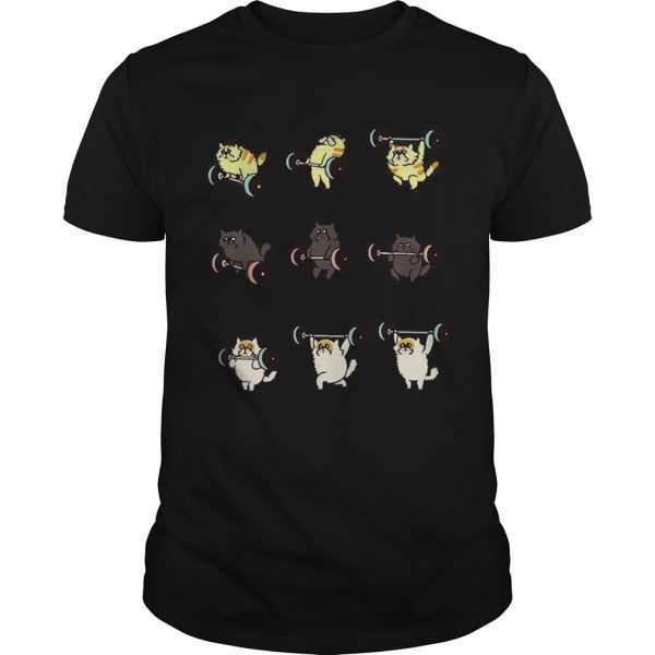 Weight lifting cats shirt