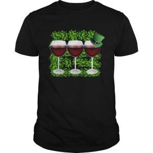Wine Glass Happy St Patricks Day shirt