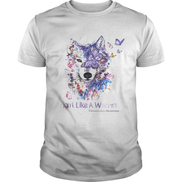 Wolf fight like a warrior fibromyalgia awareness shirt