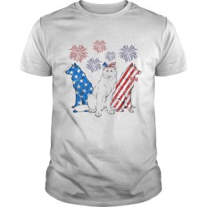 Wolf firework american flag independence day shirt