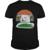 Woman Yelling Confused White Cat At Dinner Vintage shirt