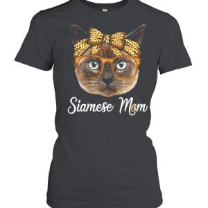 Women's Cute Siamese Mom Leopard Cat Mom Mother's Day Shirt 2