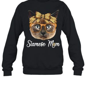 Women's Cute Siamese Mom Leopard Cat Mom Mother's Day Shirt 4