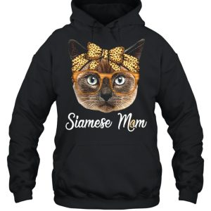 Women's Cute Siamese Mom Leopard Cat Mom Mother's Day Shirt 5